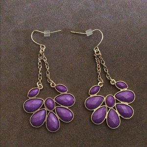 Purple Statement Earrings.